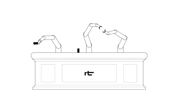 illustration robot bar